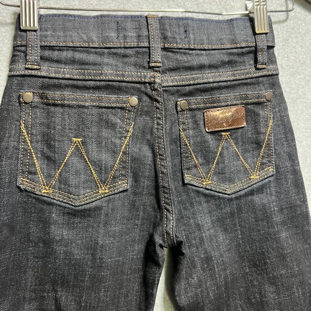 Wrangler Retro Cowboy Boys Slim Bootcut Jeans Dark Wash western rodeo  10 Slim